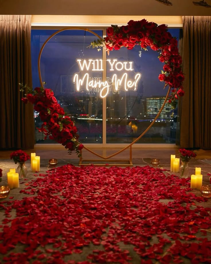 Romantic proposal setup